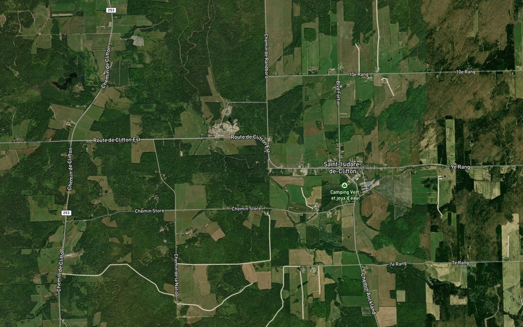 Satellite map of the Ruisseau Philie
