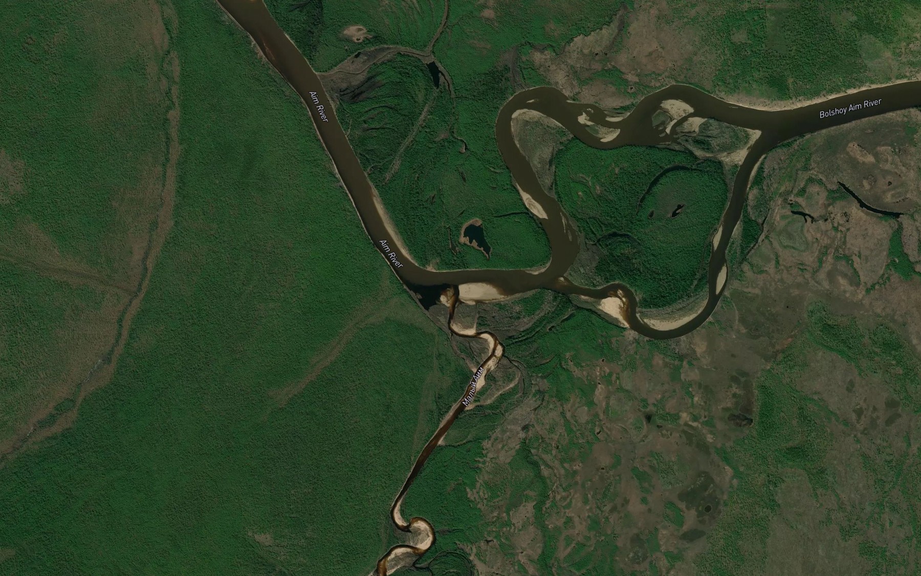 Satellite map of the Malyy Aim