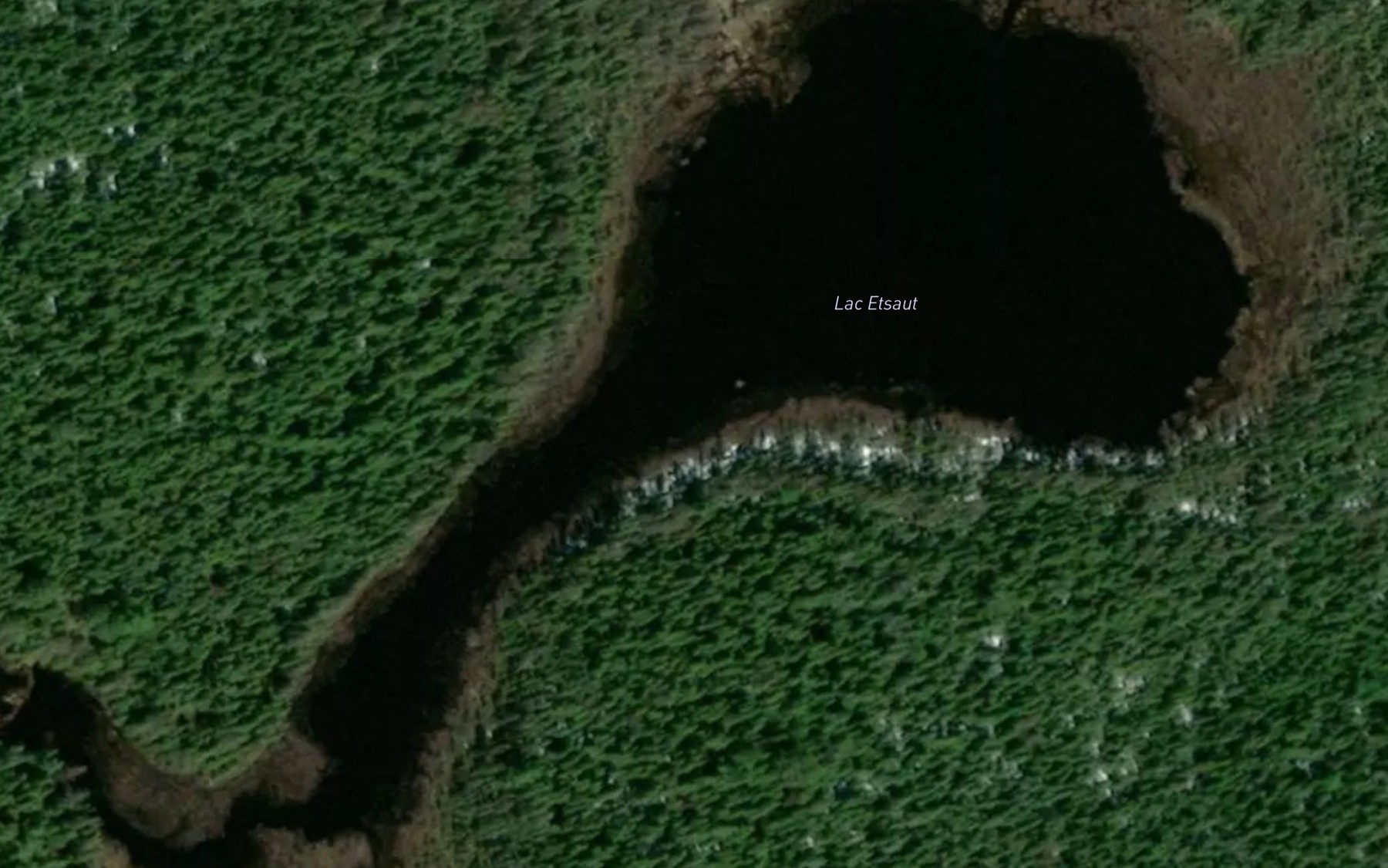 Satellite map of the Lac Etsaut