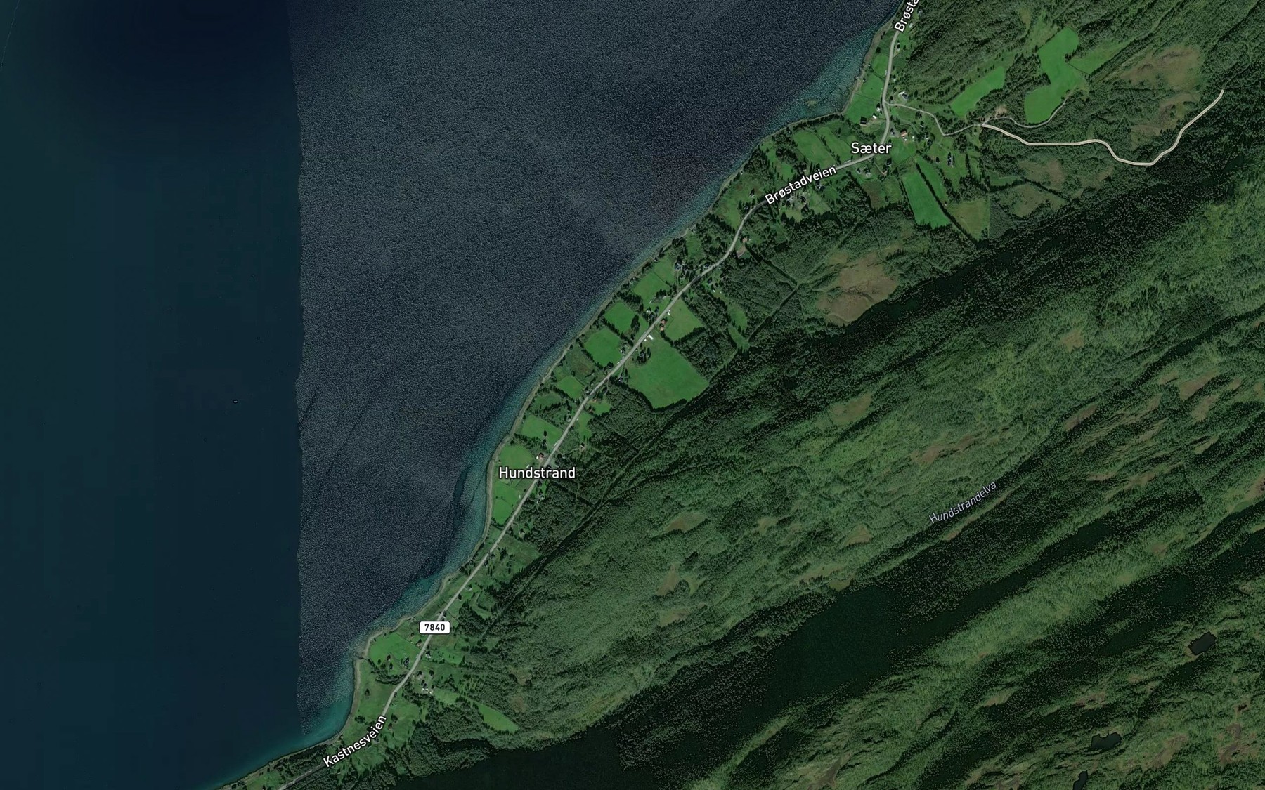 Satellite map of the Arsandelva