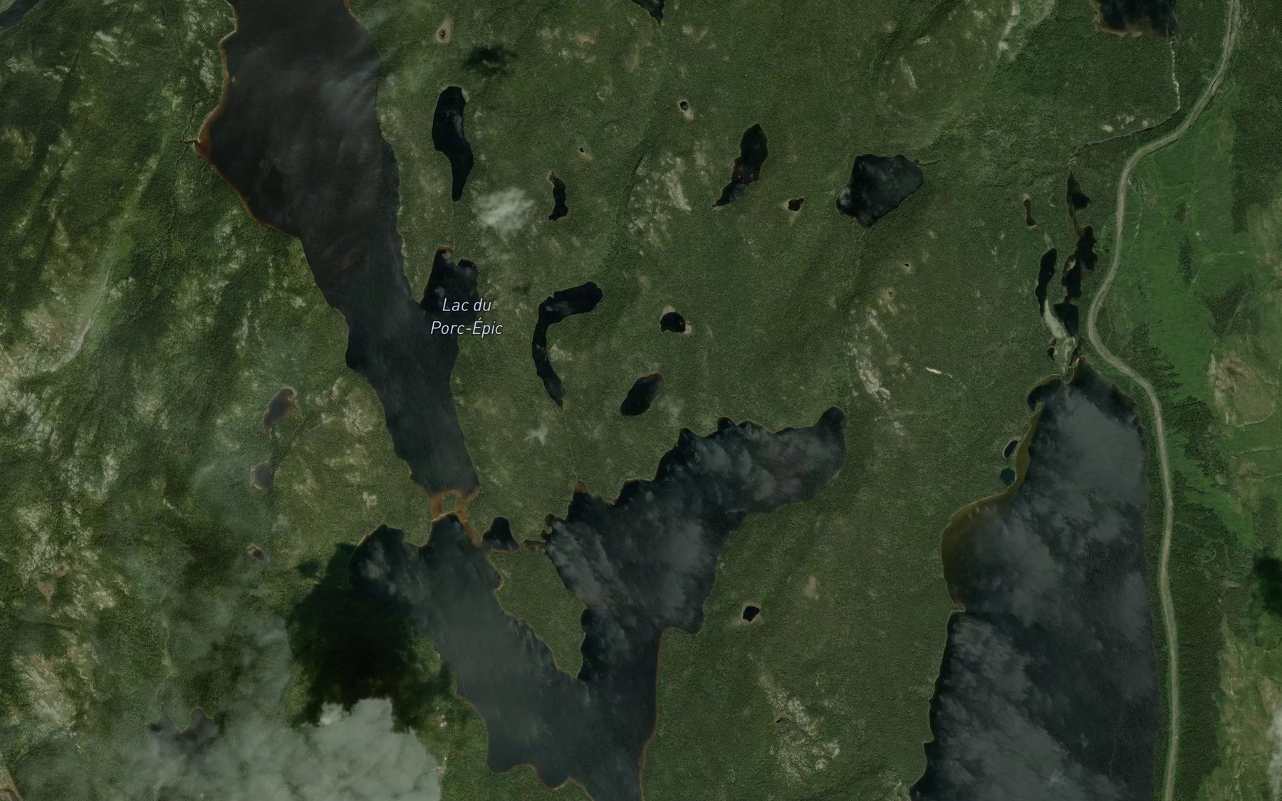 Satellite map of the Lac Guillon