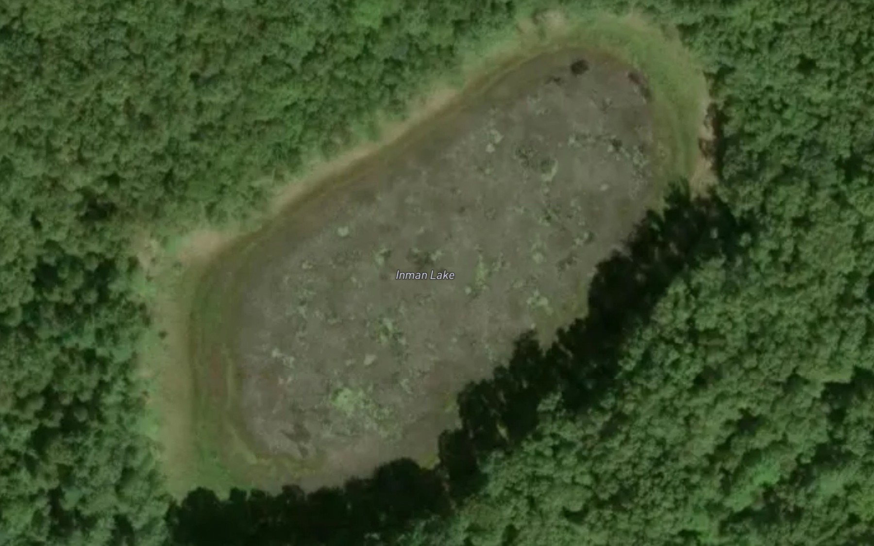 Satellite map of the Inman Lake