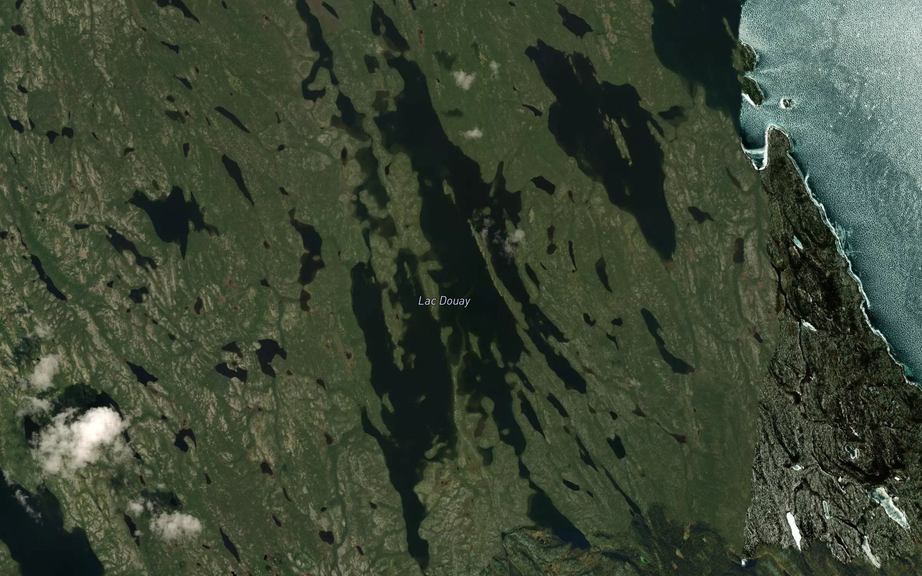 Satellite map of the Lac Douay