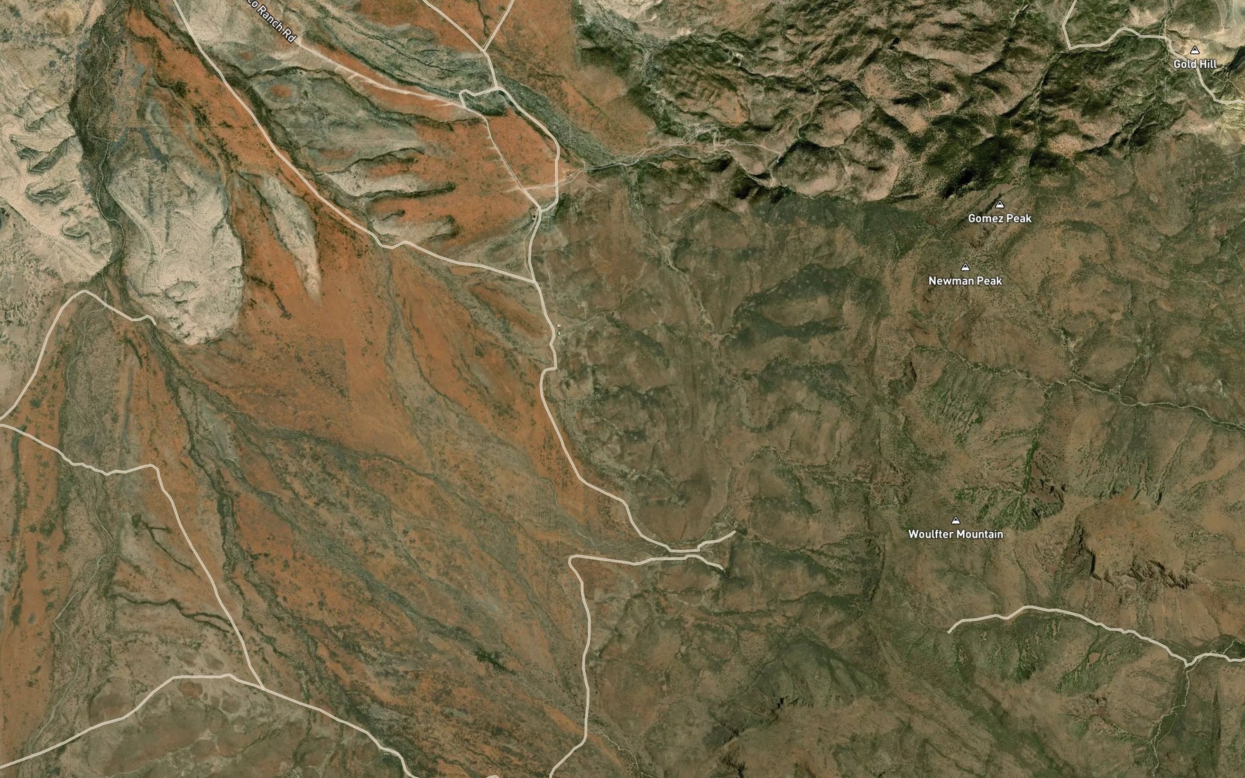 Satellite map of the Walnut Spring