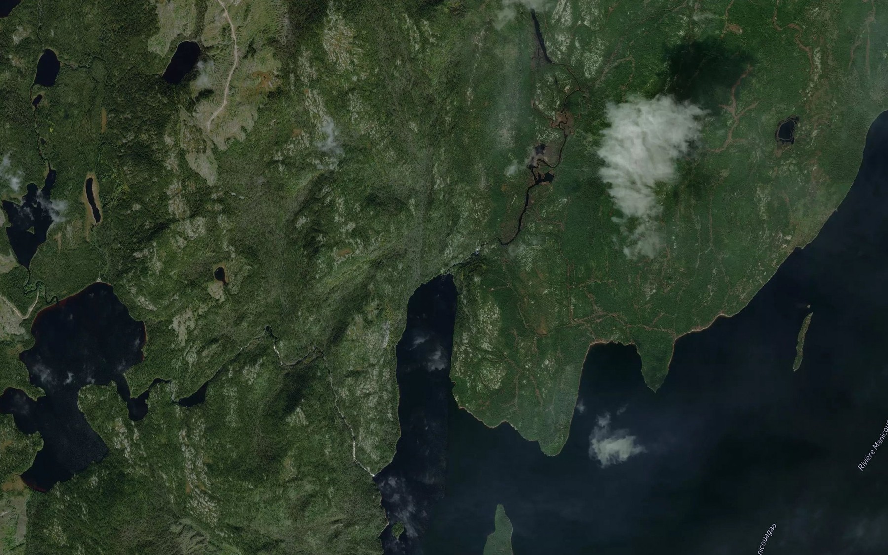 Satellite map of the Riviere Vachon