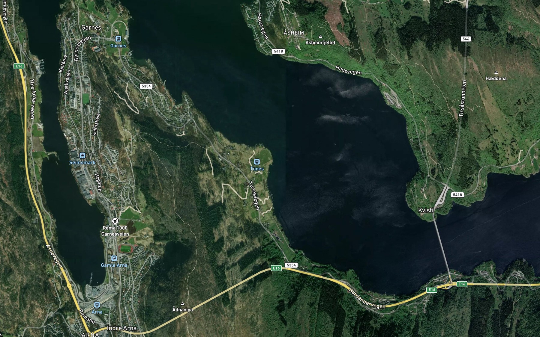 Satellite map of the Indrevika