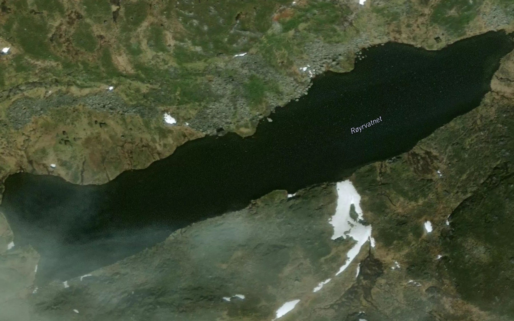 Satellite map of the Royrvatnet