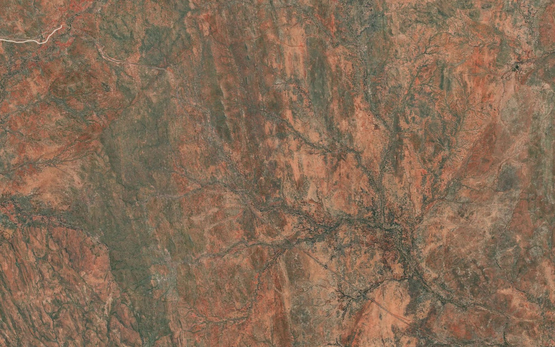 Satellite map of the Quartz Creek