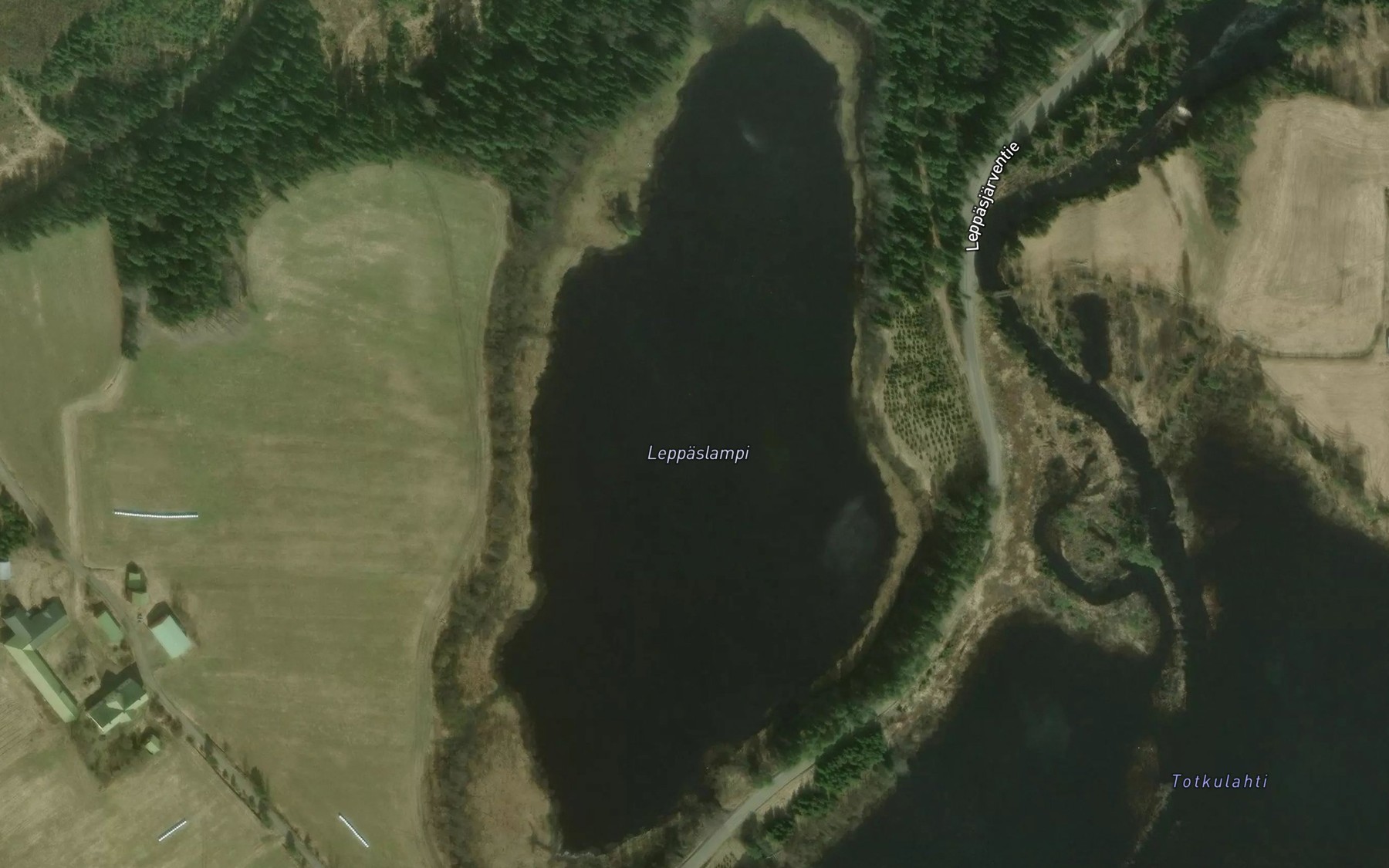 Satellite map of the Leppaslampi