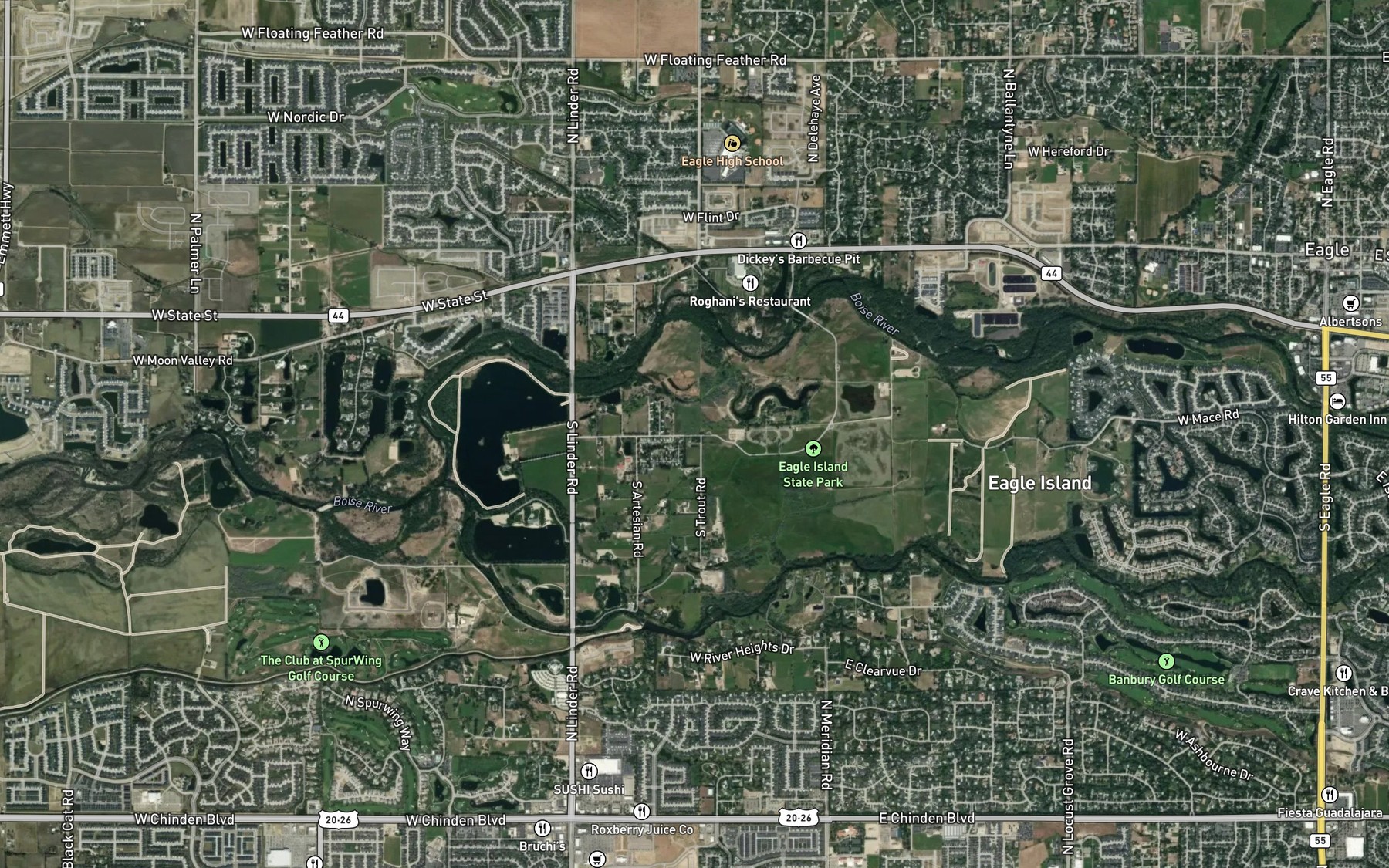 Satellite map of the Harton Davis Canal