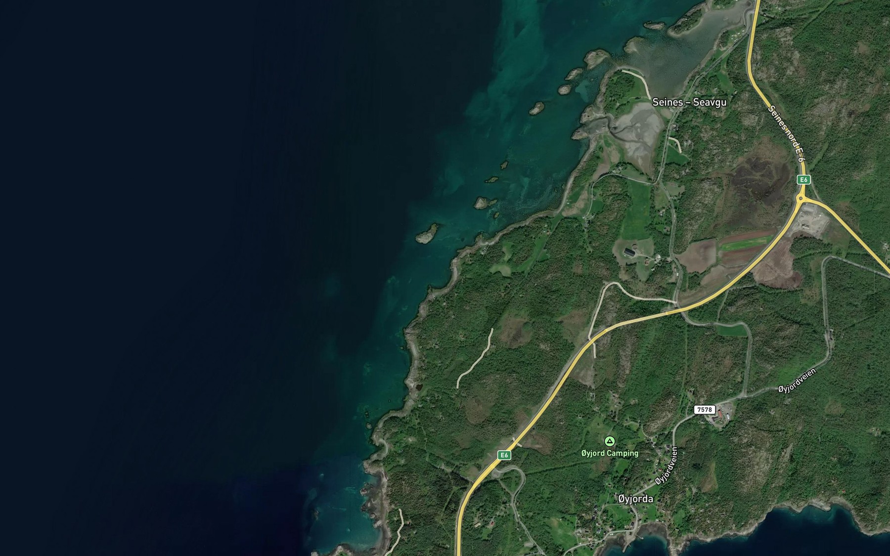 Satellite map of the Lovika