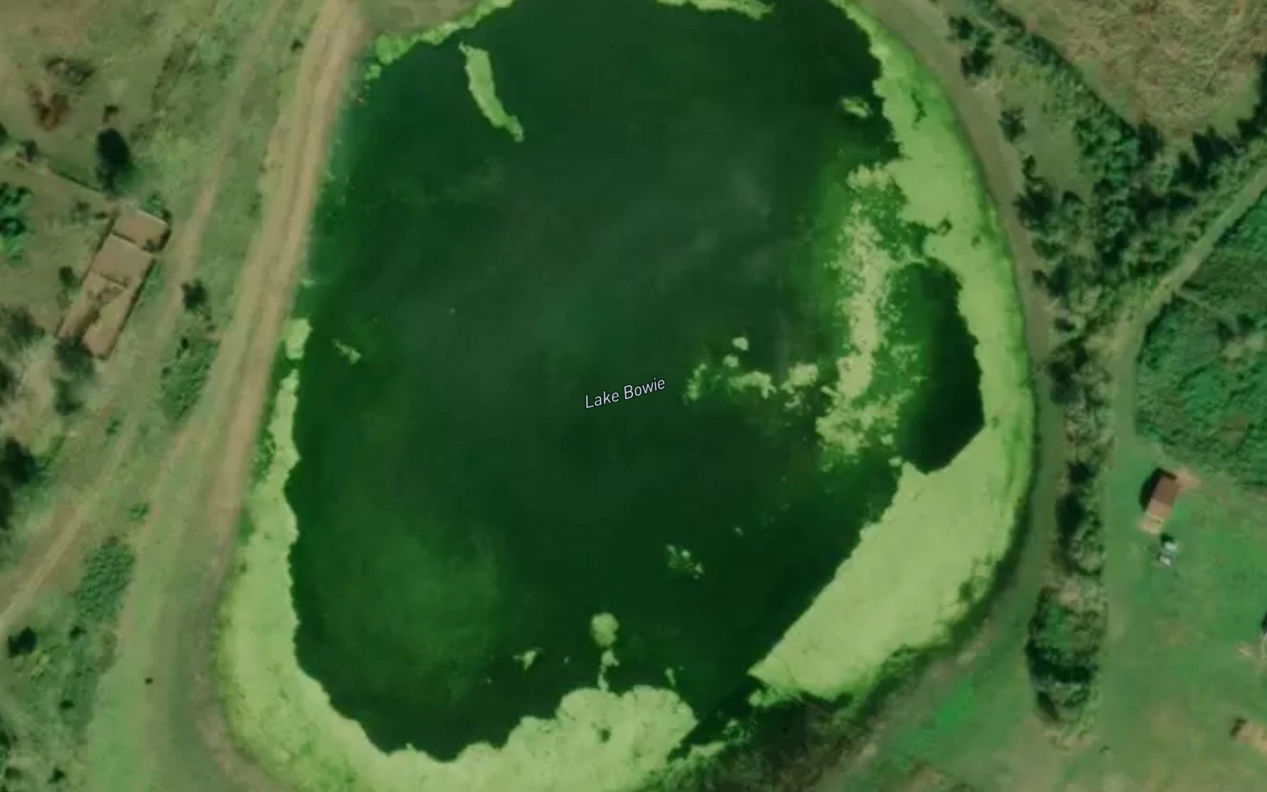 Satellite map of the Lake Bowie