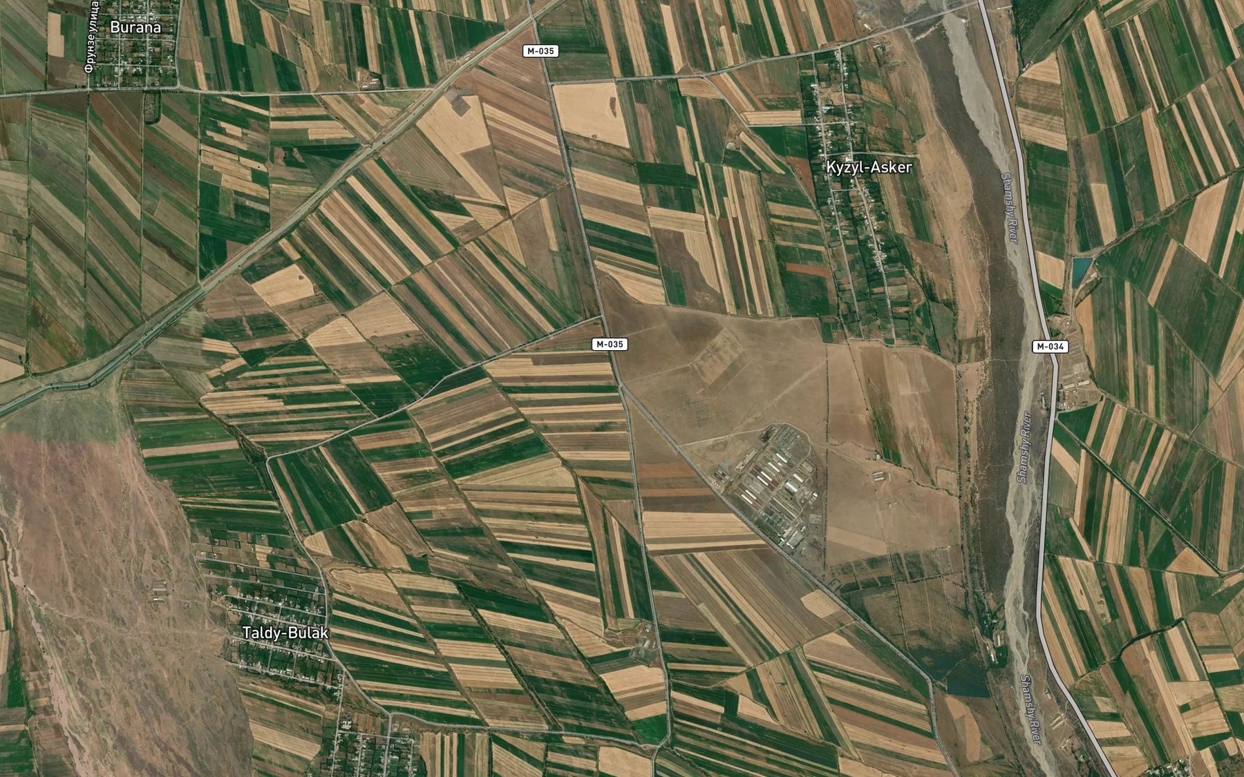 Satellite map of the Burana