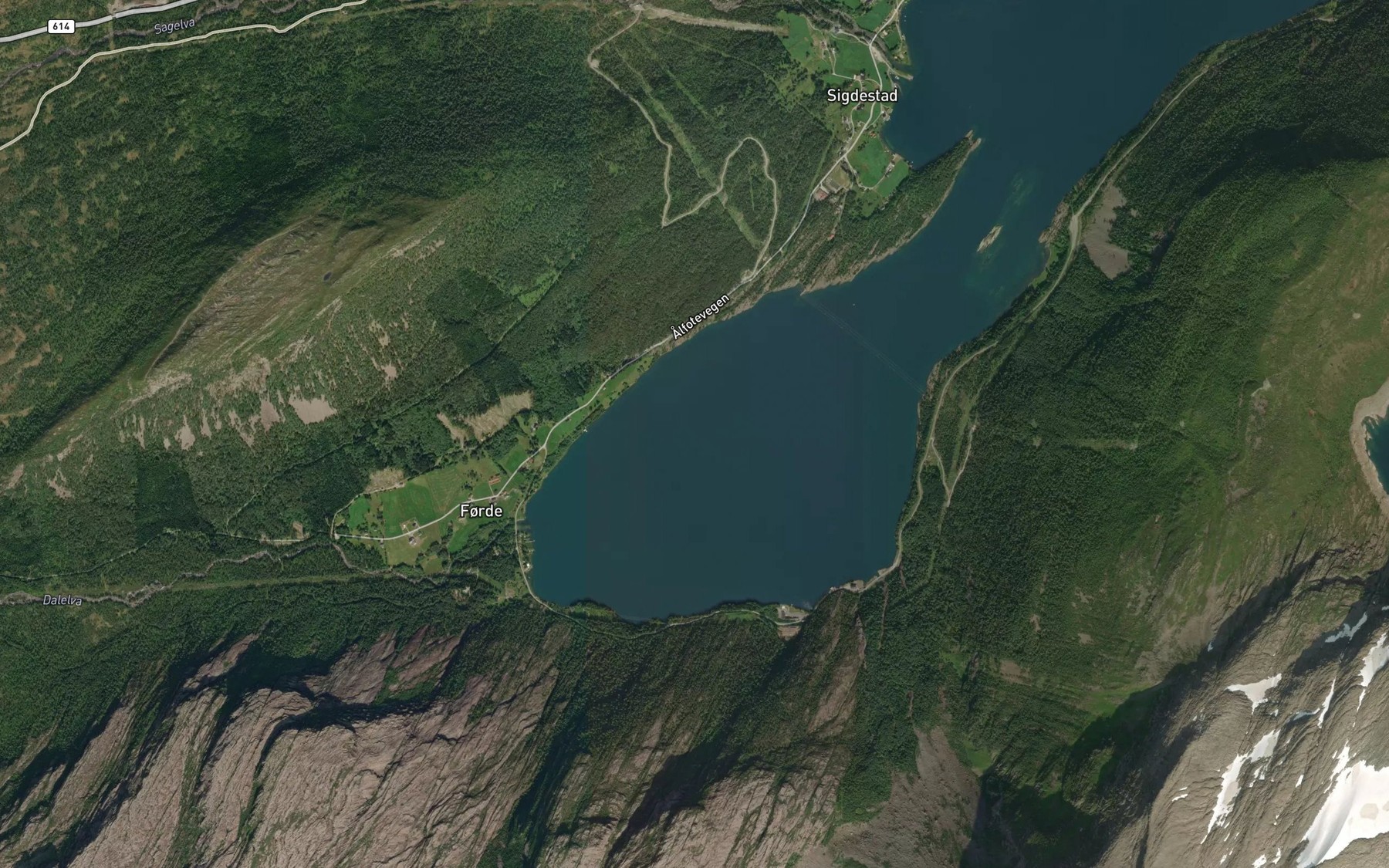Satellite map of the Fordepollen
