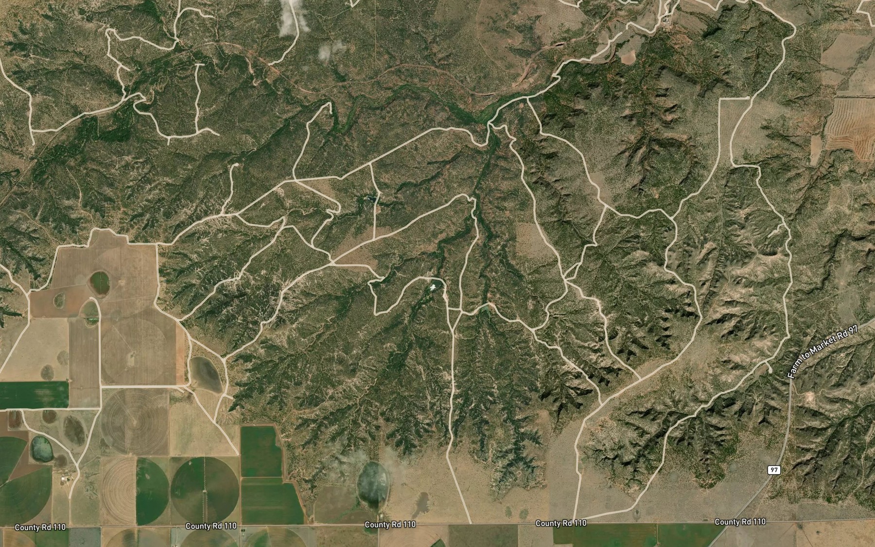 Satellite map of the Cogdell Lake