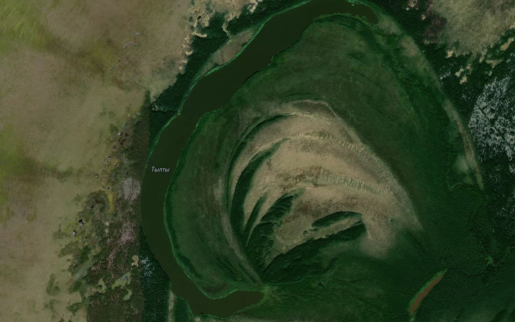 Satellite map of the Ozero Tylty