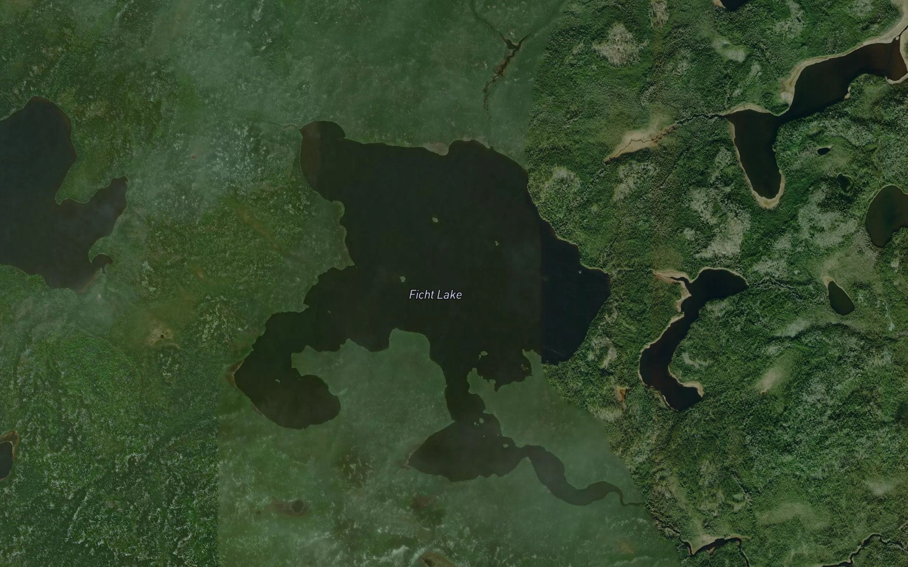 Satellite map of the Ficht Lake