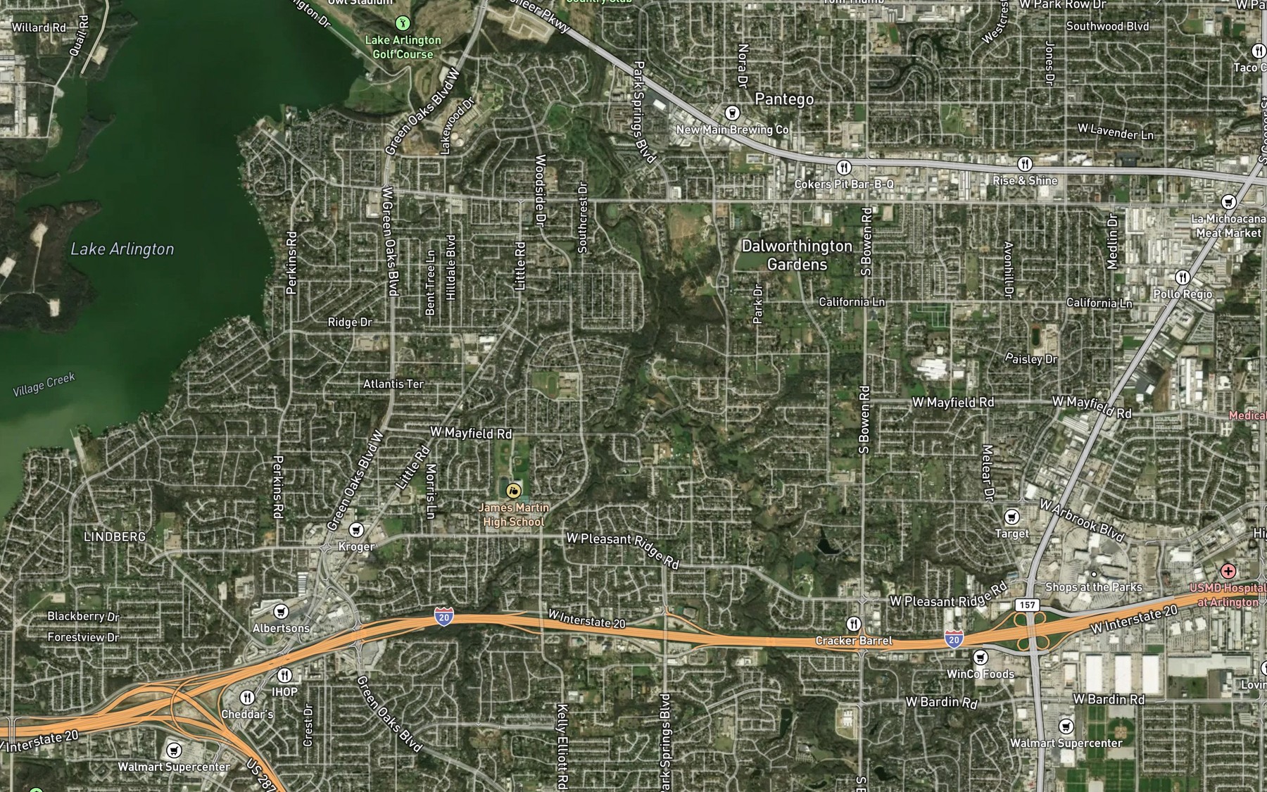 Satellite map of the Kee Branch