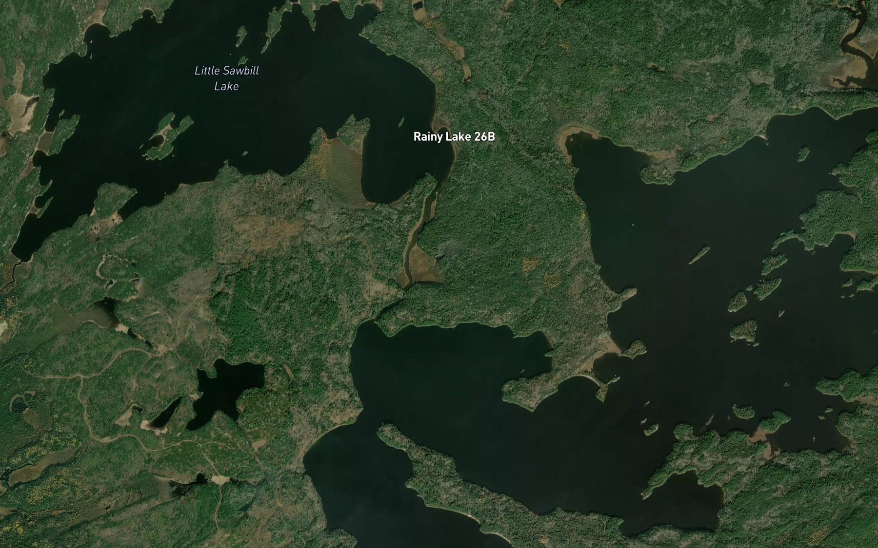 Satellite map of the Muskeg Creek