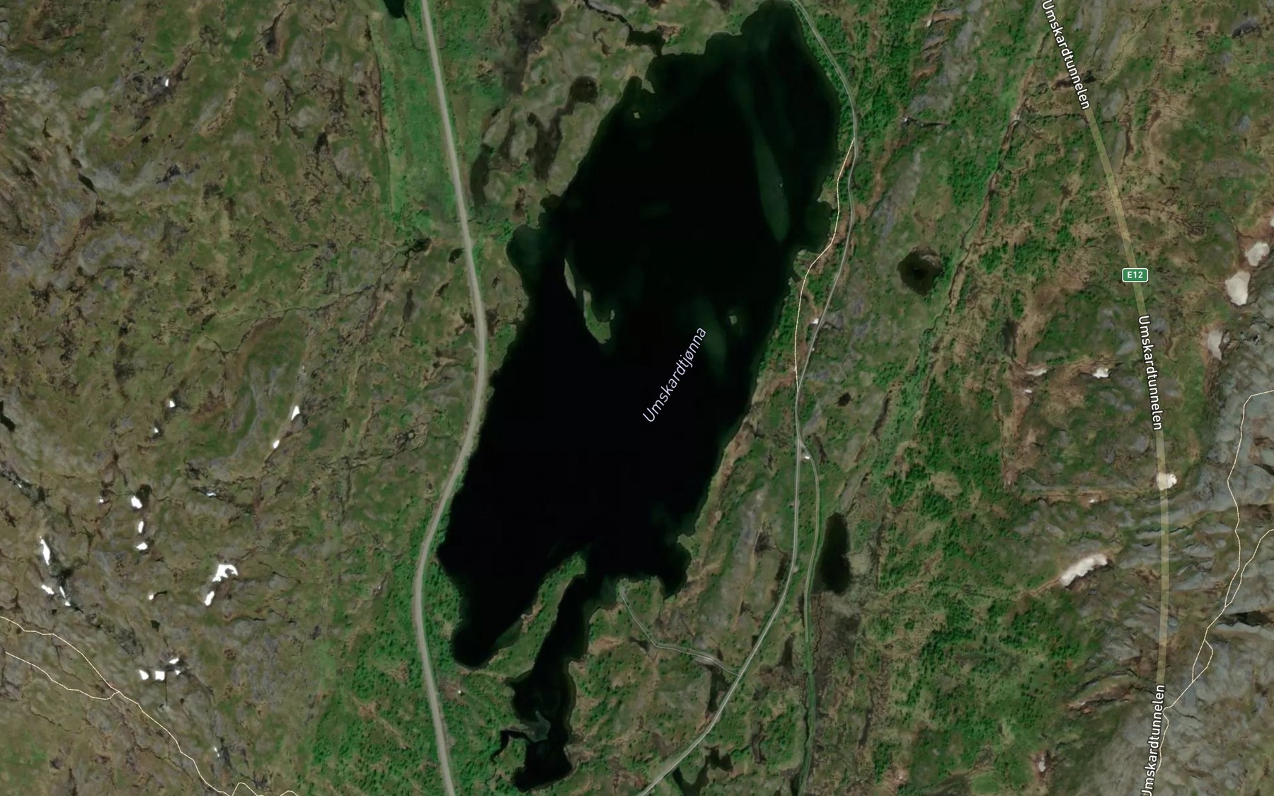 Satellite map of the Umskardtjonna