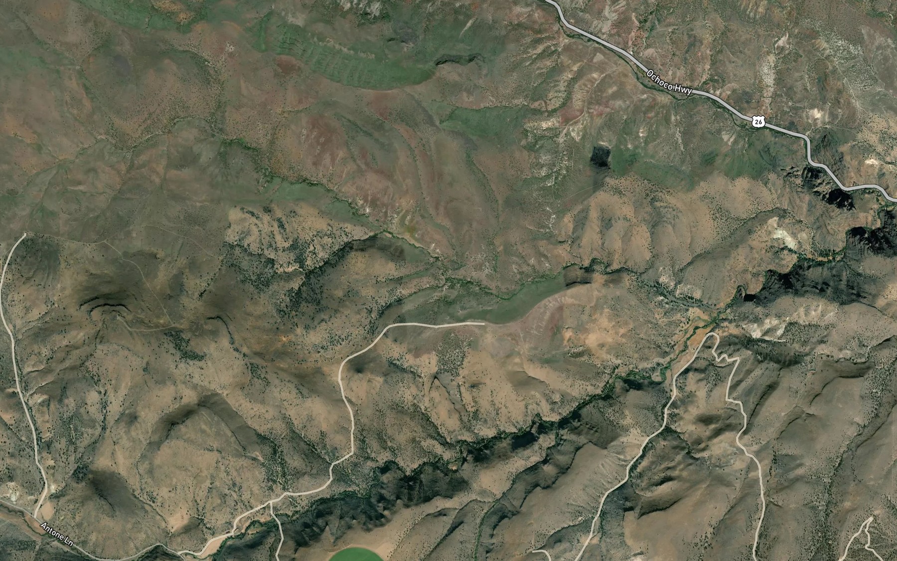 Satellite map of the Spring Creek
