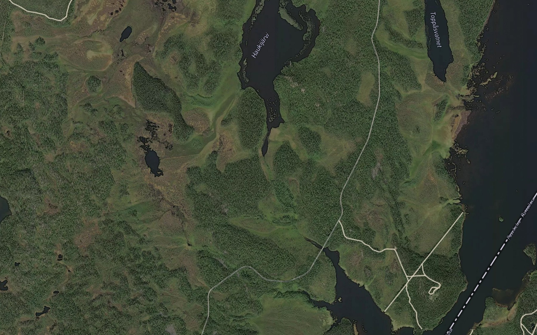 Satellite map of the Gjeddebekken