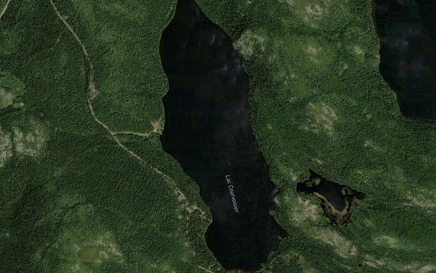 Satellite map of the Lac Courvoisier