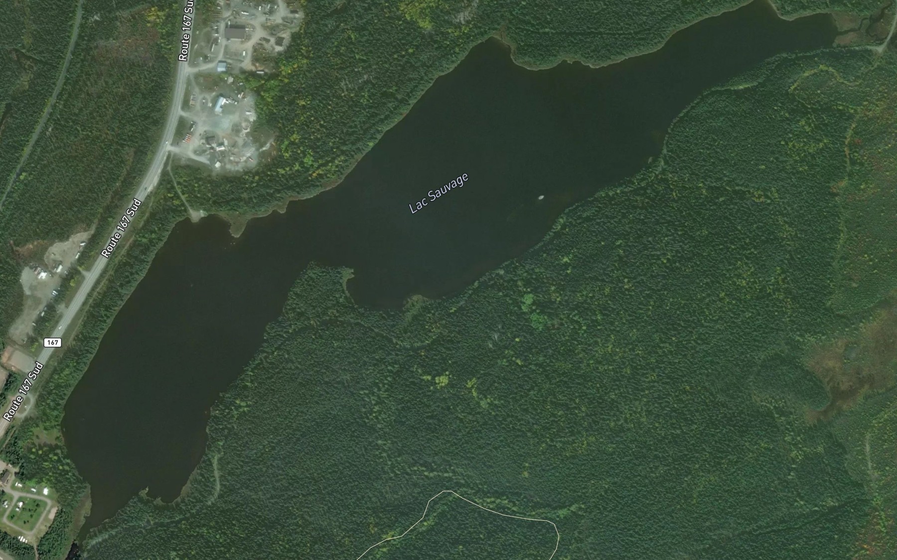 Satellite map of the Lac Sauvage