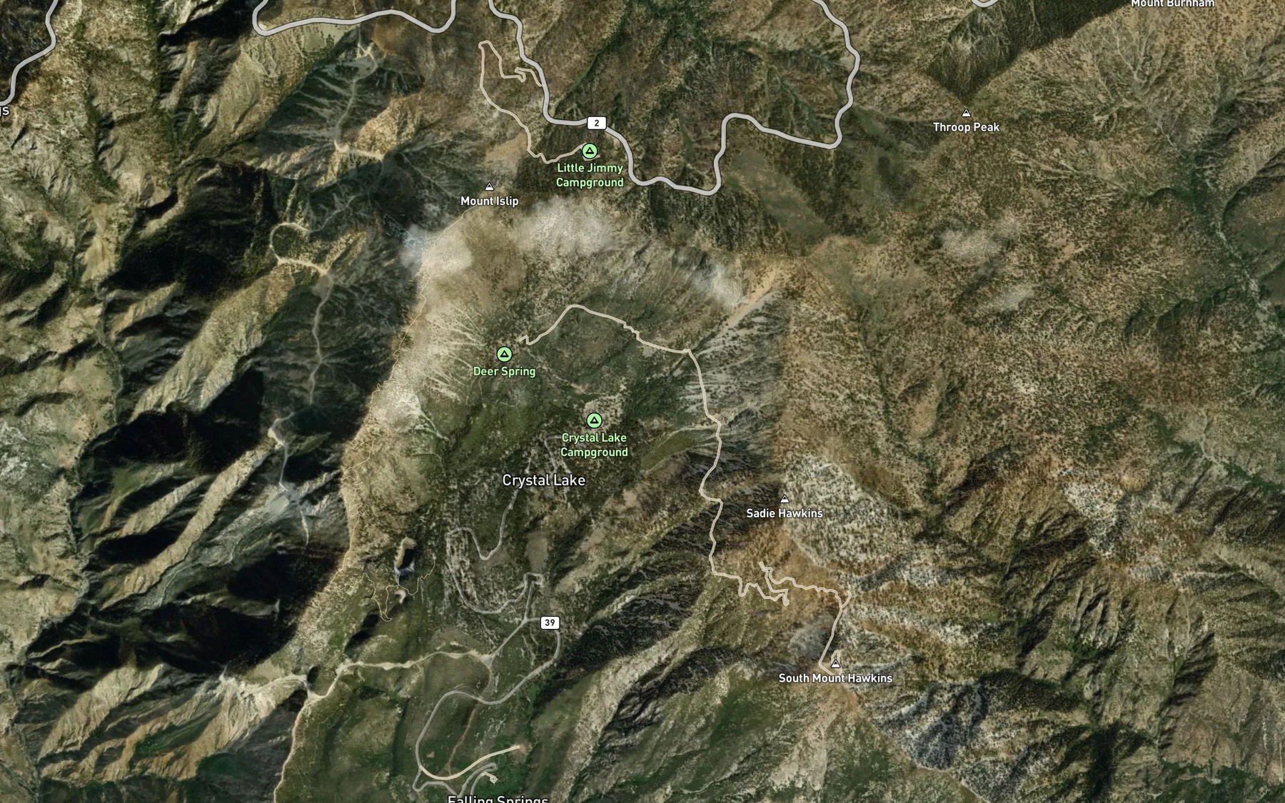 Satellite map of the Alexander Spring