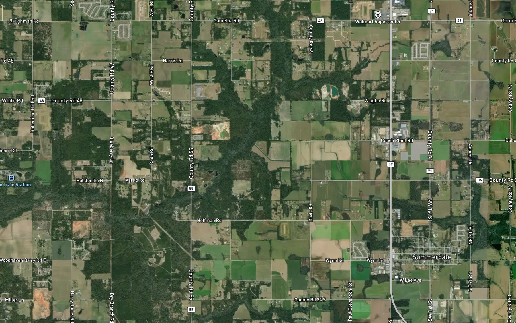 Satellite map of the Calvin Childress Number Two Lake