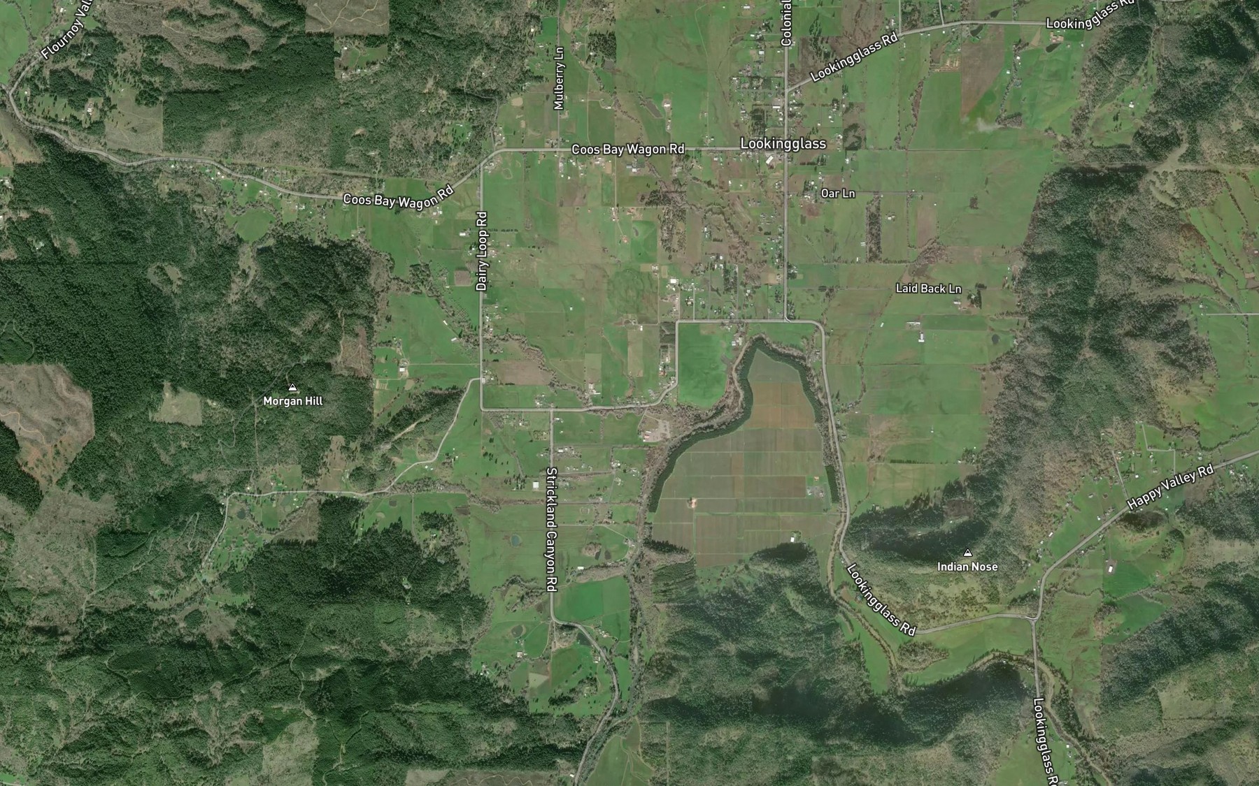 Satellite map of the Yoder Reservoir