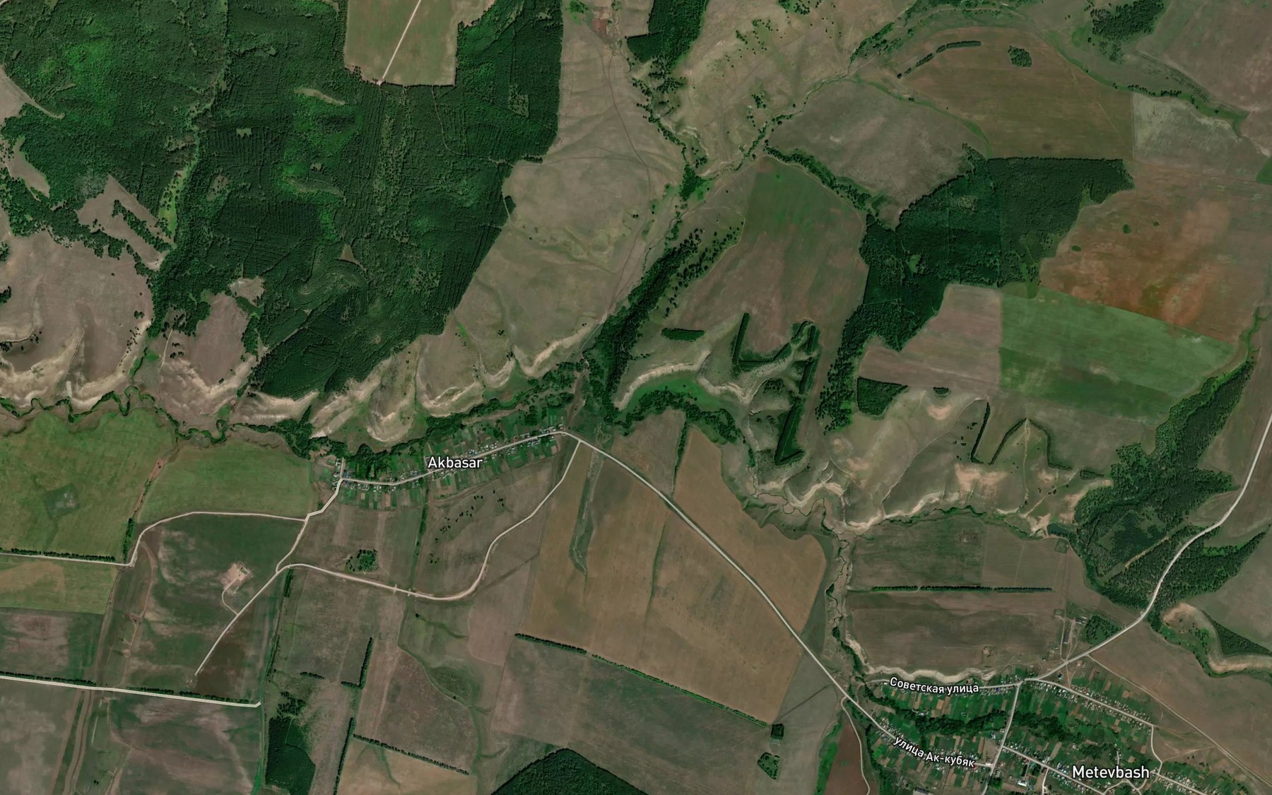 Satellite map of the Metev