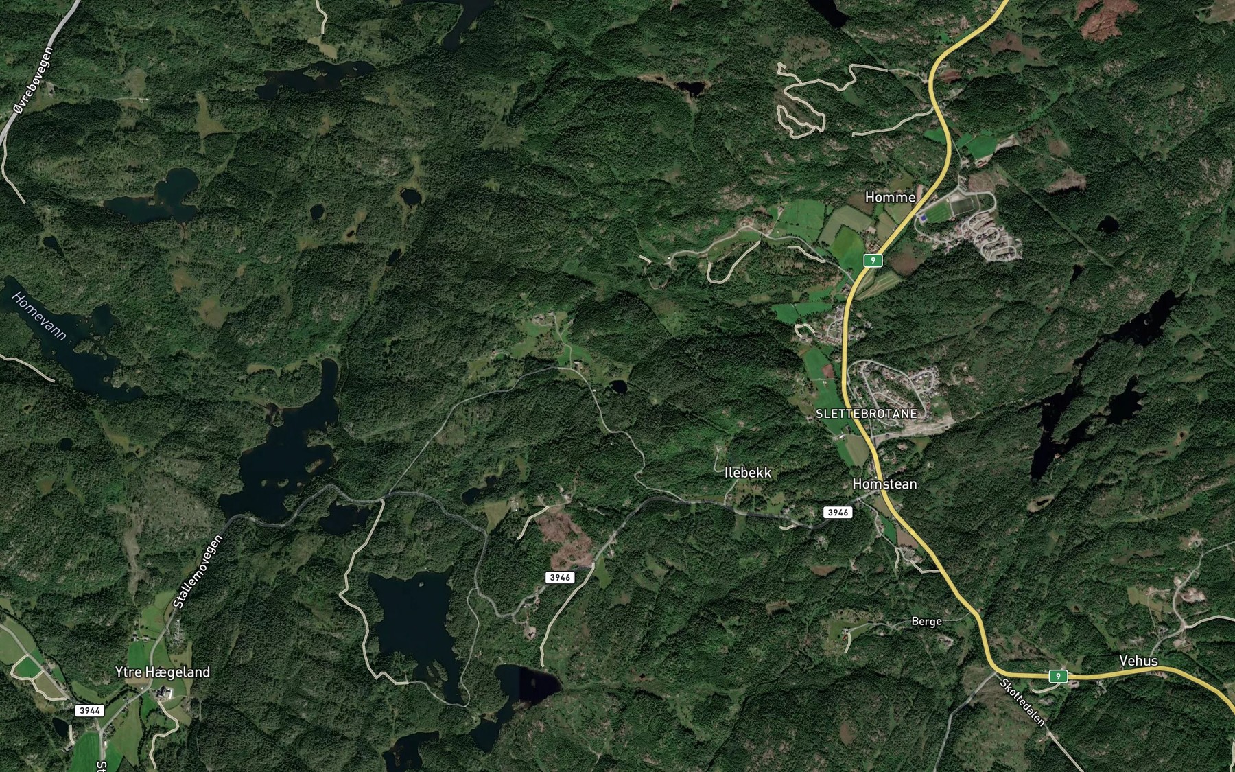 Satellite map of the Kjonna