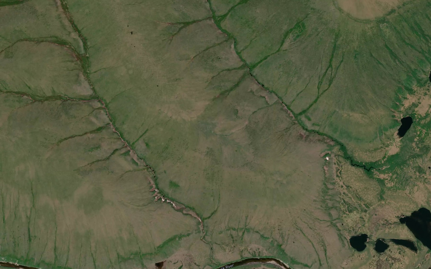 Satellite map of the Koskatantna Creek