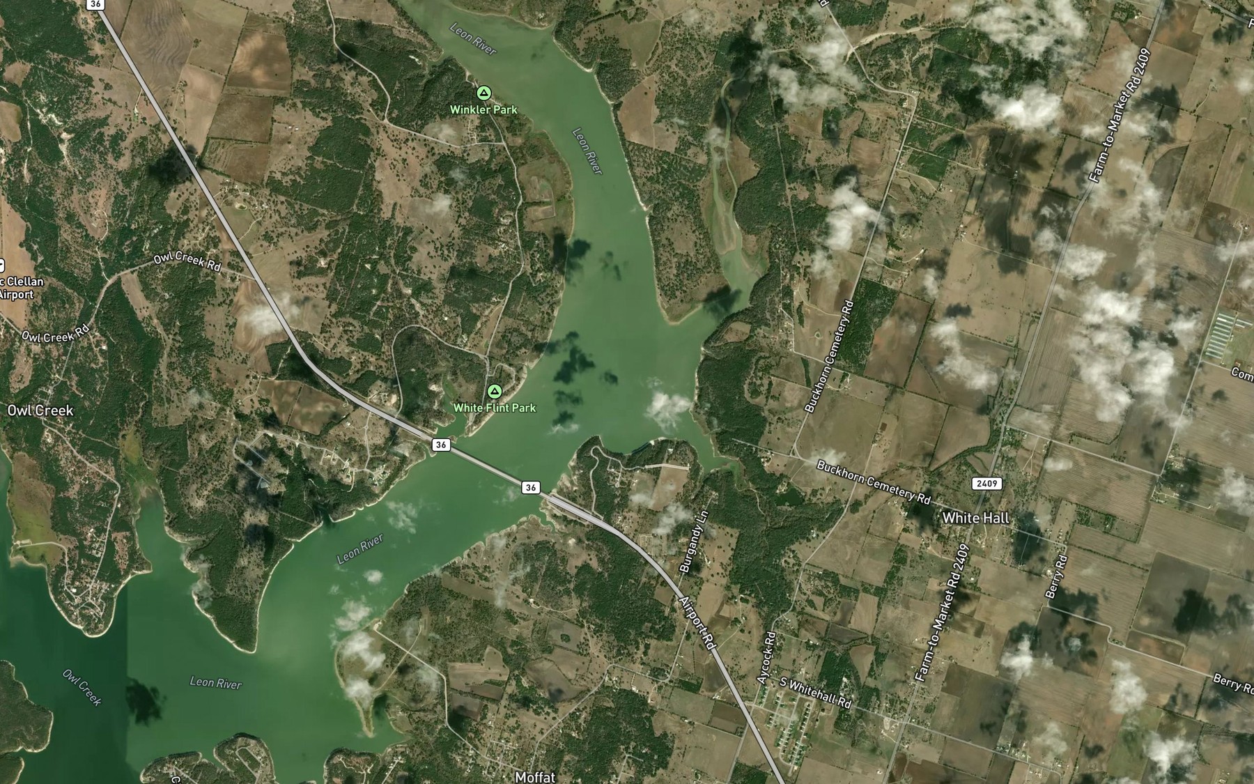 Satellite map of the Stampede Creek