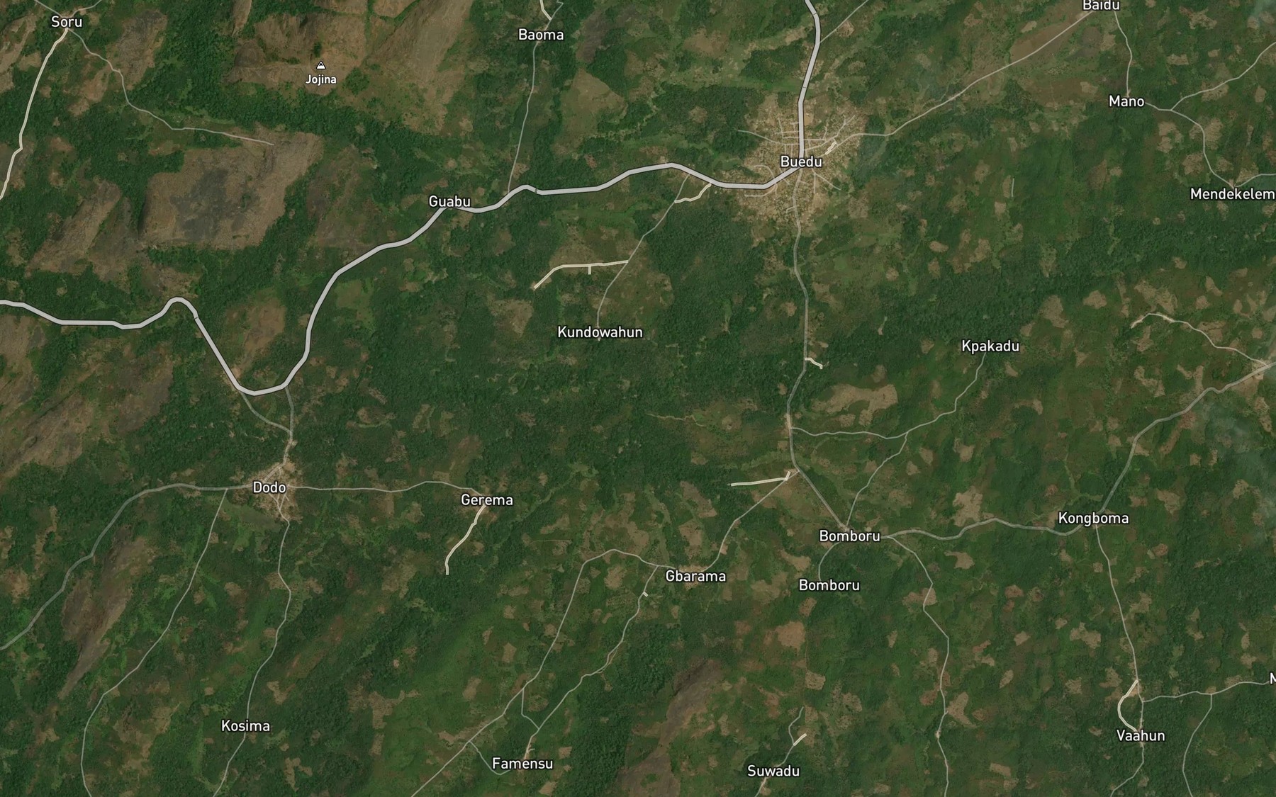 Satellite map of the Sipaye