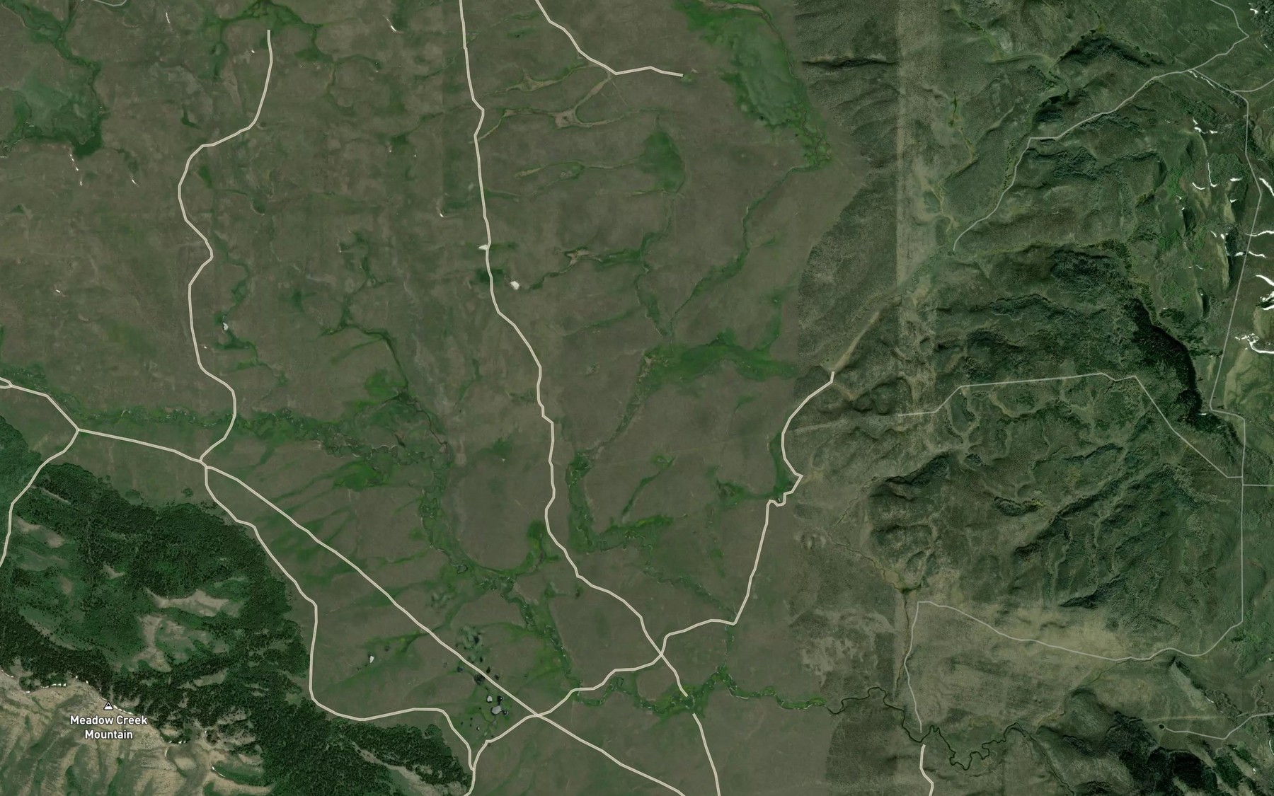 Satellite map of the West Fork Crooked Creek