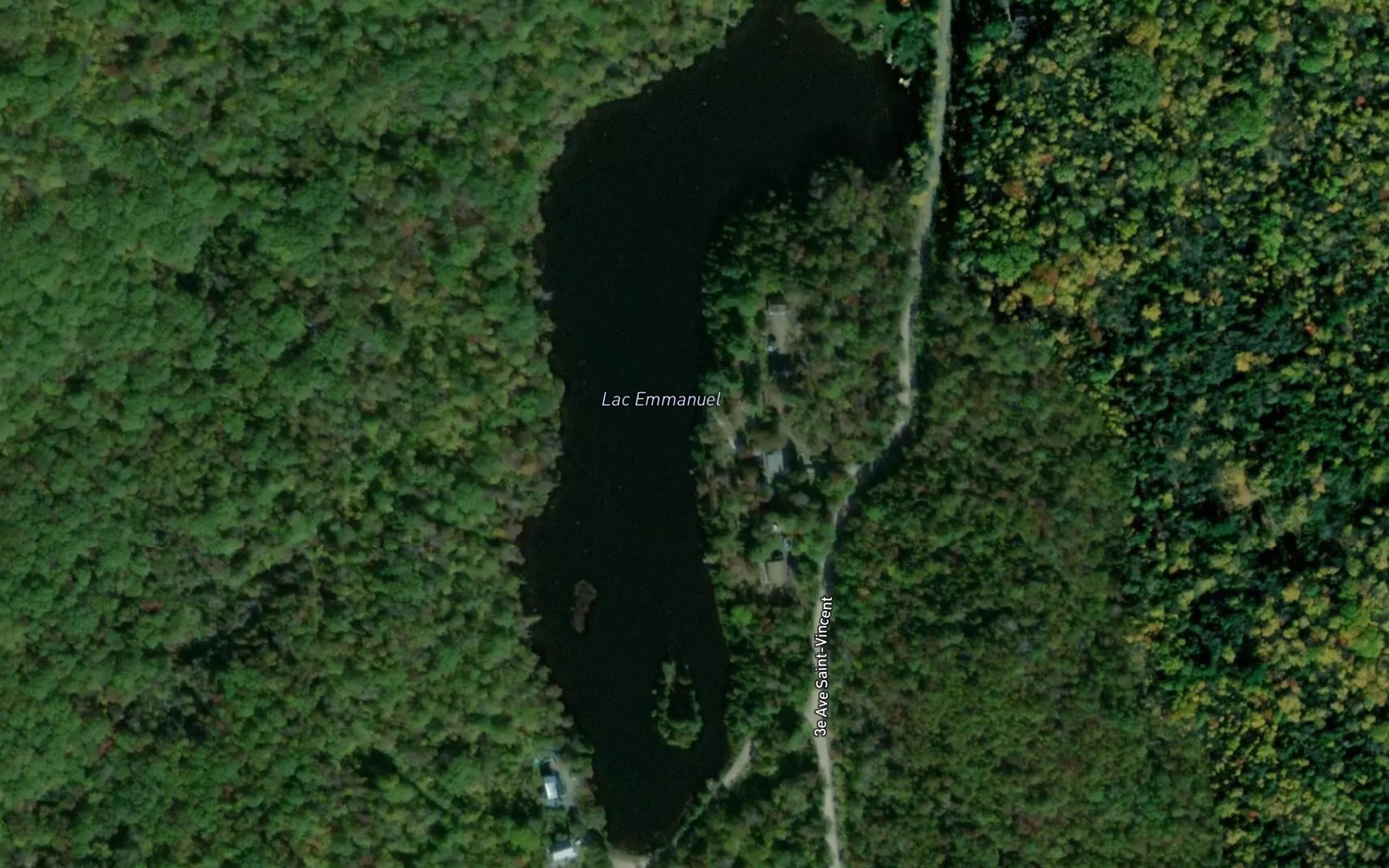 Satellite map of the Lac Emmanuel