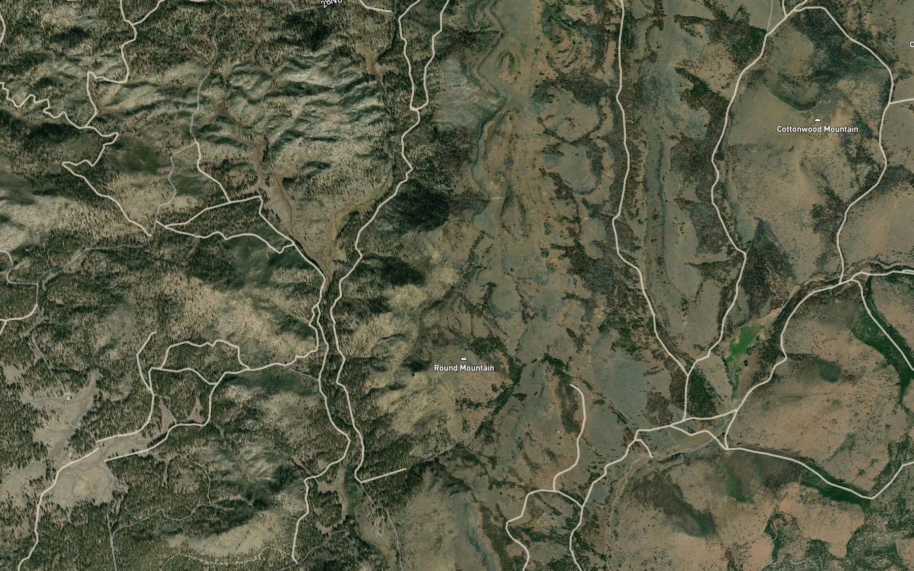Satellite map of the Cedar Spring