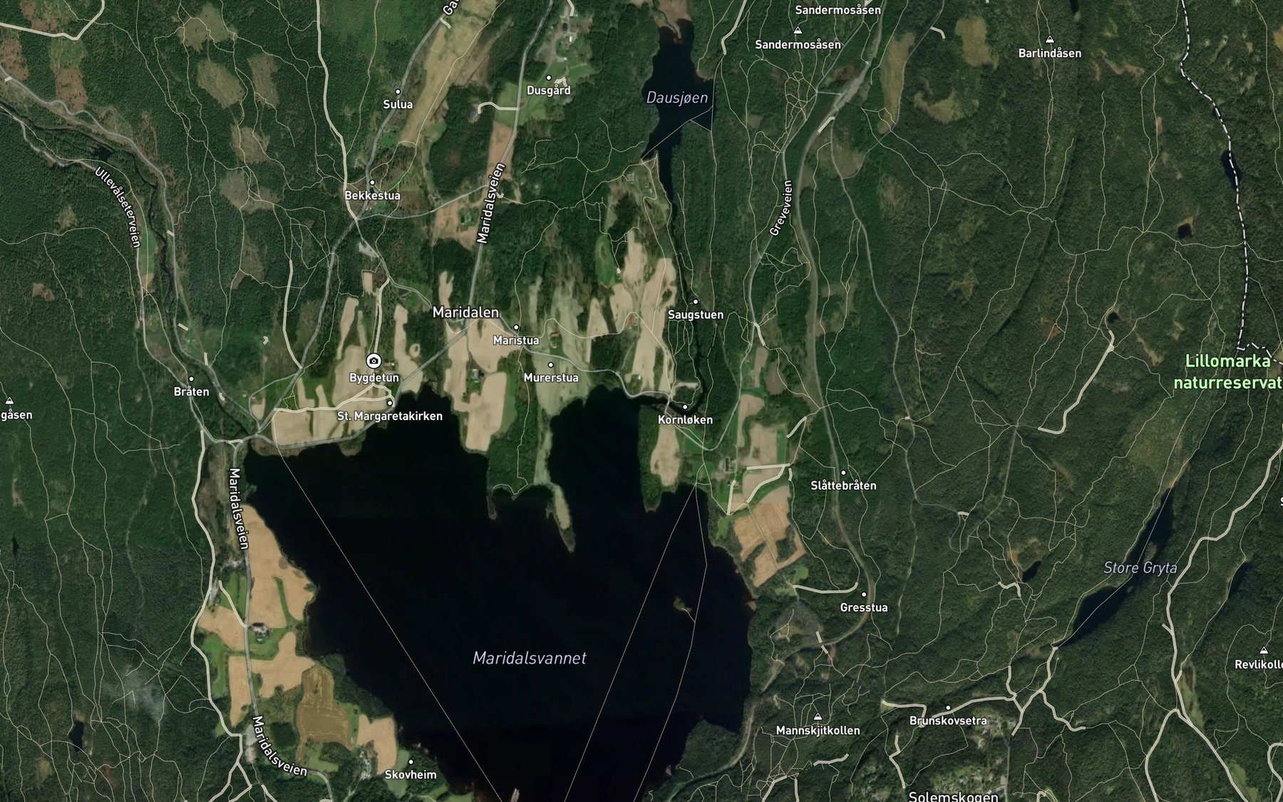 Satellite map of the Dausjoelva