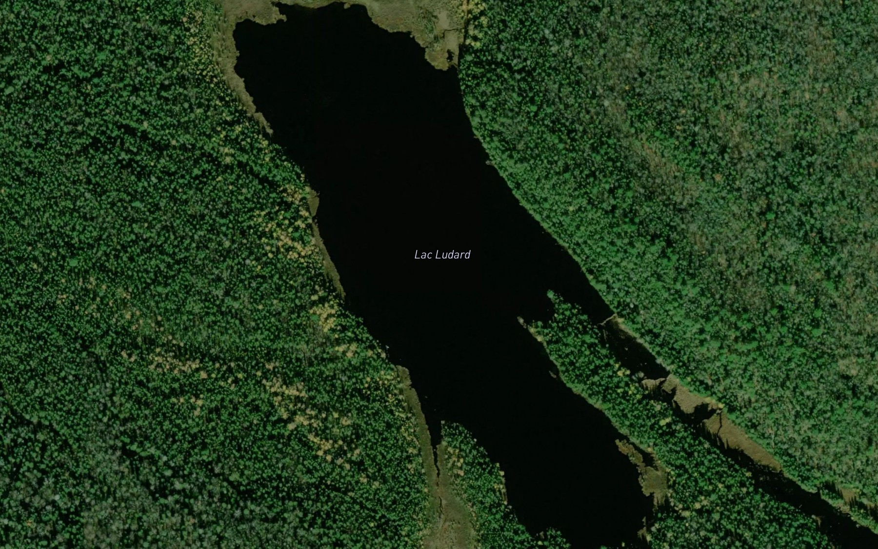Satellite map of the Lac Ludard