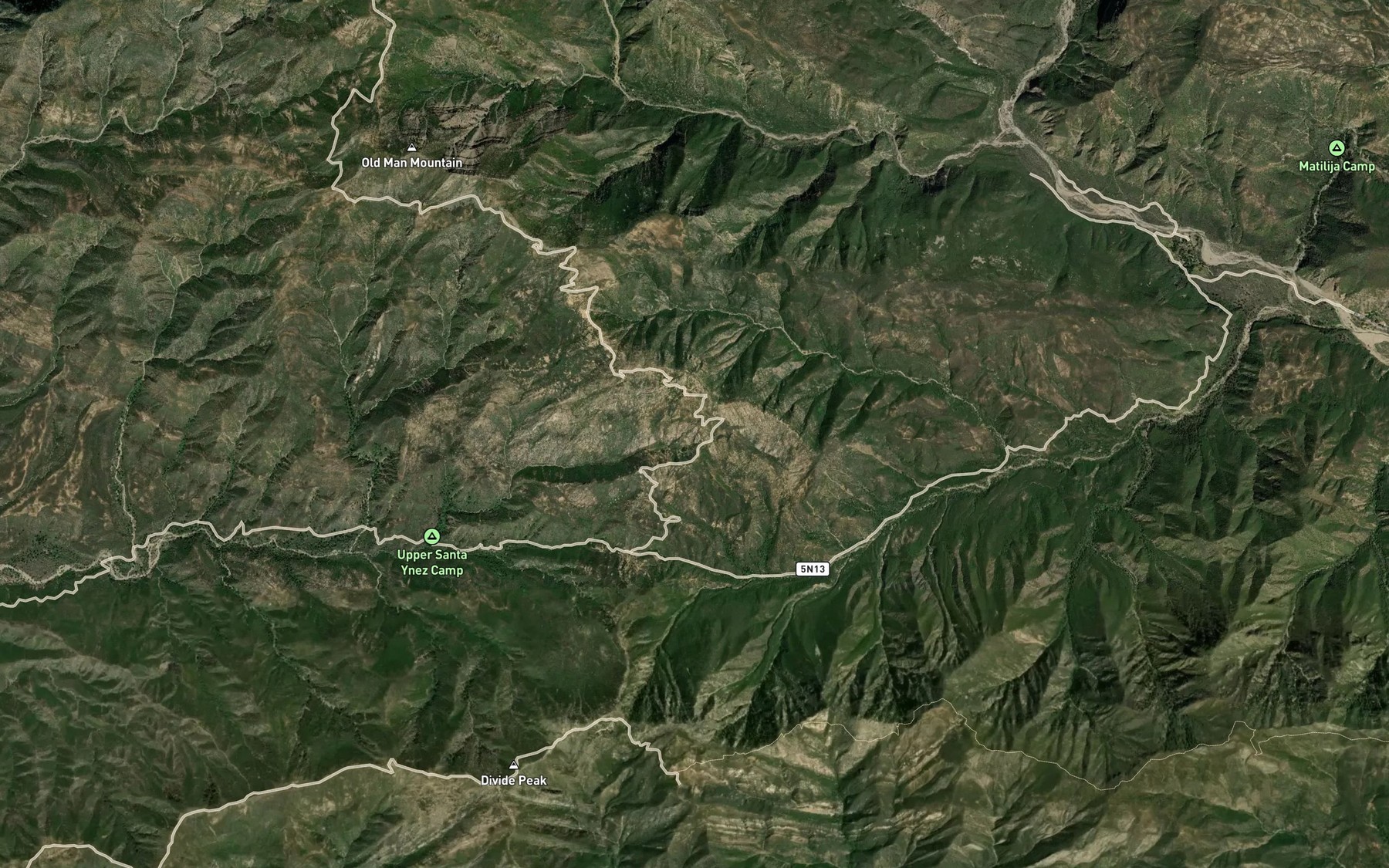 Satellite map of the Murietta Dam