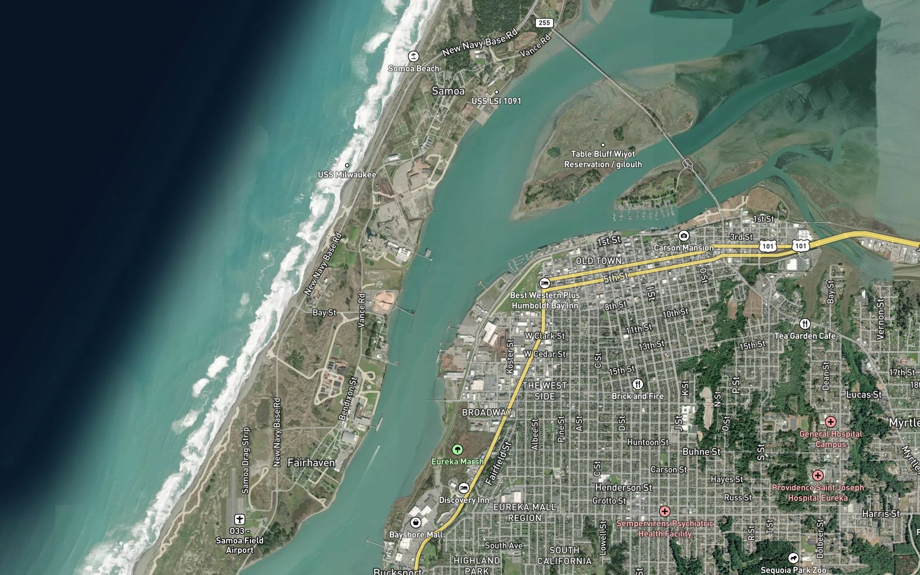 Satellite map of the Outer Reach