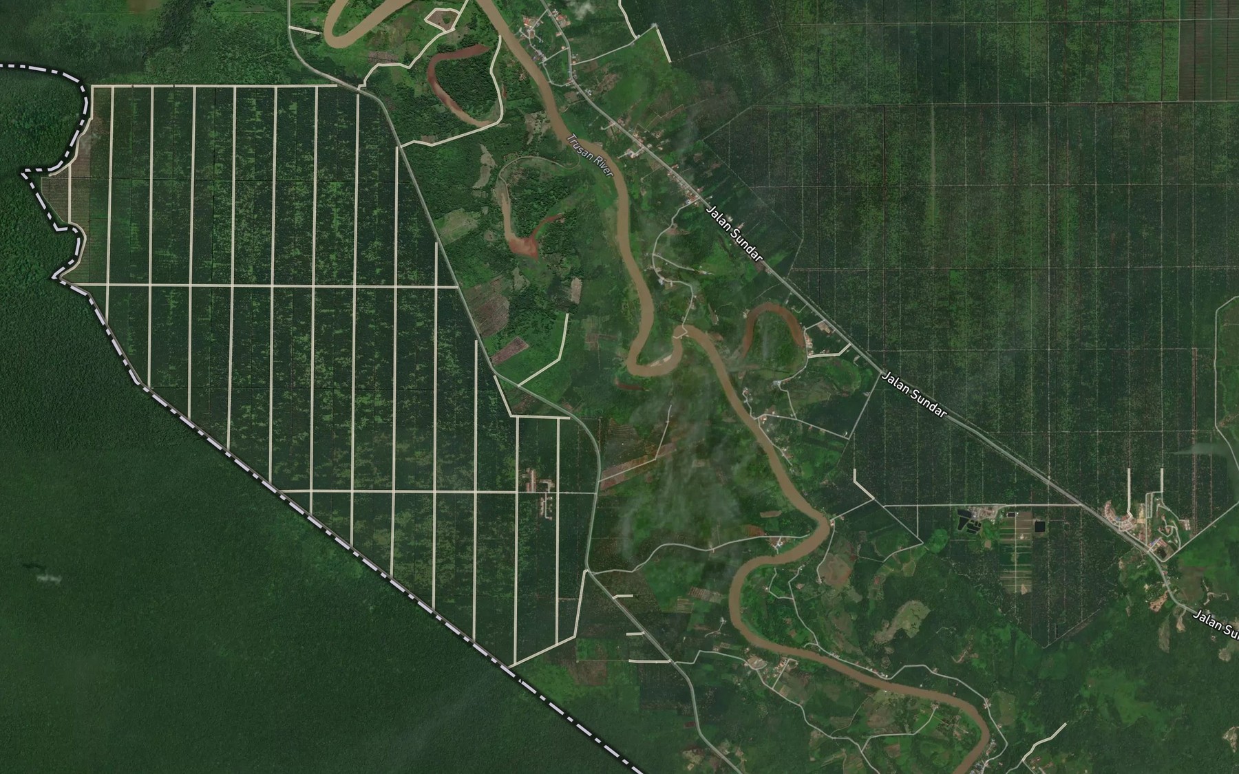 Satellite map of the Luagan Serugang