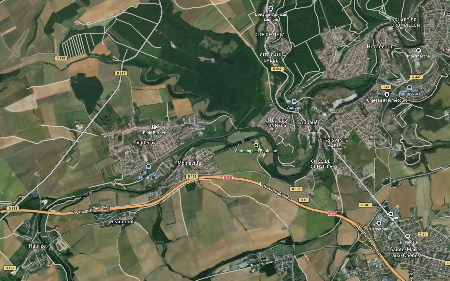Satellite map of the Rawe