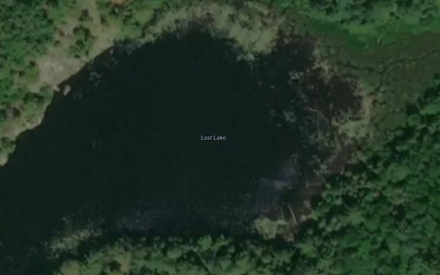 Satellite map of the Lost Lake