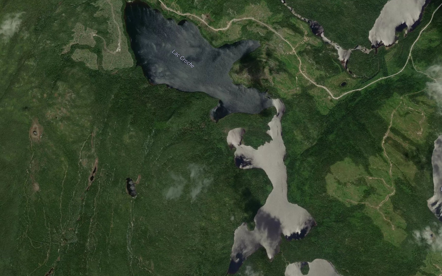 Satellite map of the Lac Croche