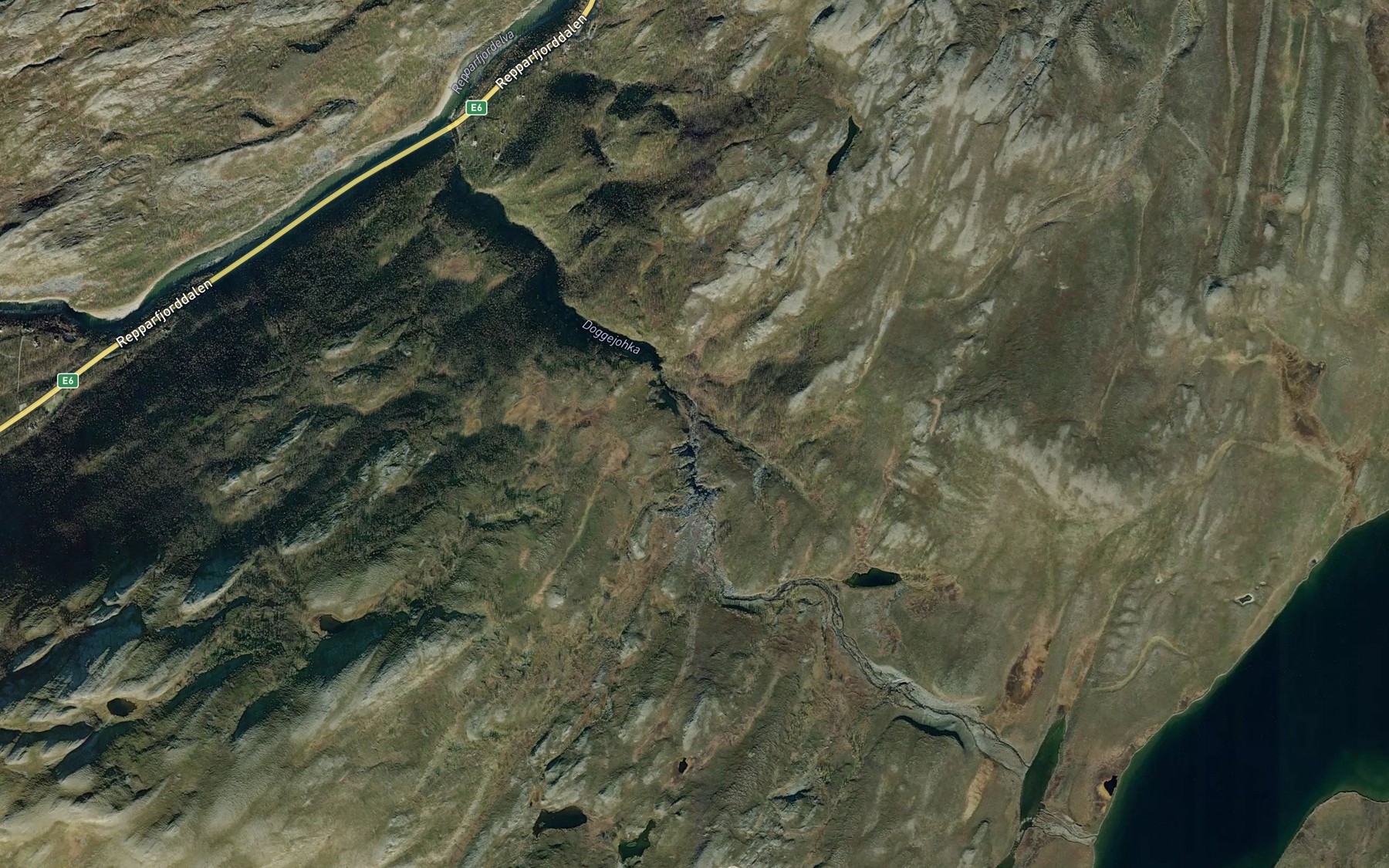 Satellite map of the Doggijohka