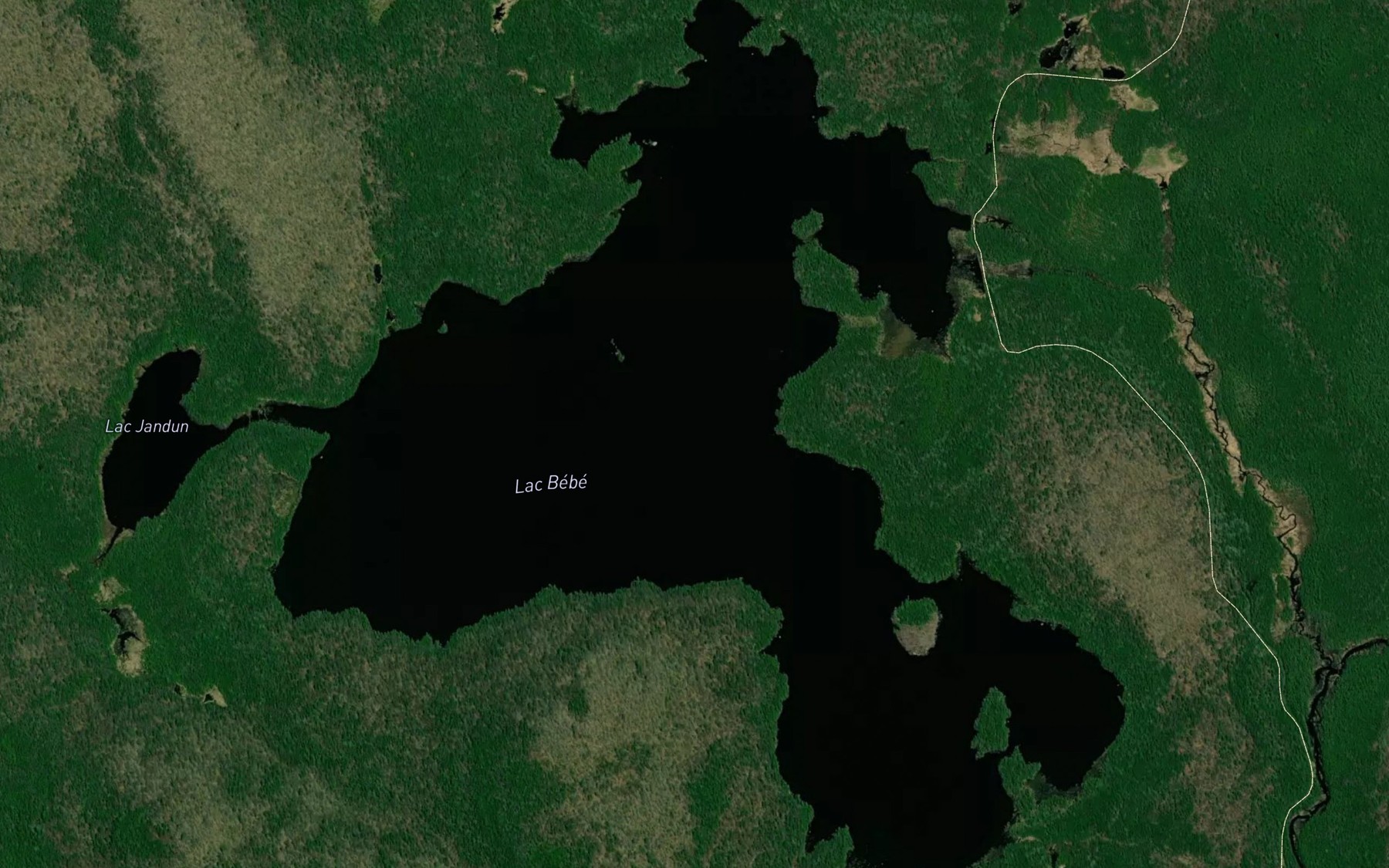Satellite map of the Lac Bebe