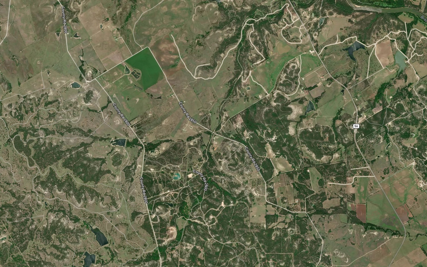 Satellite map of the Tuggle Branch